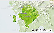 Physical 3D Map of Koh Kong (DC), lighten