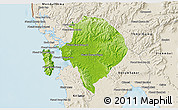 Physical 3D Map of Koh Kong (DC), shaded relief outside