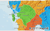Political 3D Map of Koh Kong (DC)