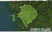 Satellite 3D Map of Koh Kong (DC), darken