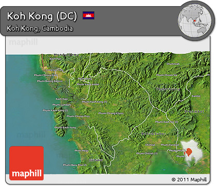 Satellite 3D Map of Koh Kong (DC)