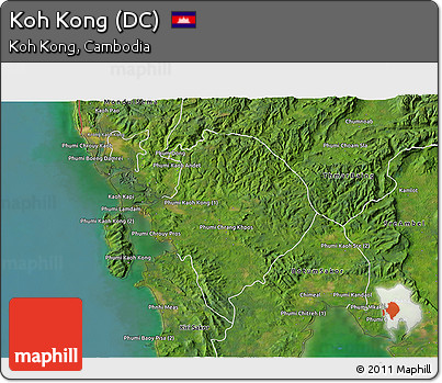 Satellite 3D Map of Koh Kong (DC)