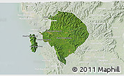 Satellite 3D Map of Koh Kong (DC), lighten