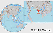 Gray Location Map of Koh Kong (DC)