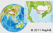 Physical Location Map of Koh Kong (DC), highlighted country
