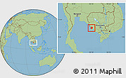 Savanna Style Location Map of Koh Kong (DC)