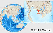 Shaded Relief Location Map of Koh Kong (DC)