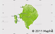 Physical Map of Koh Kong (DC), cropped outside