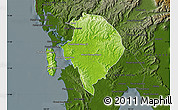 Physical Map of Koh Kong (DC), darken