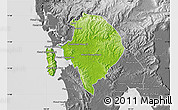 Physical Map of Koh Kong (DC), desaturated