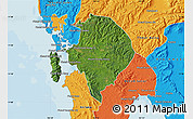 Satellite Map of Koh Kong (DC), political outside