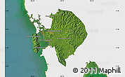 Satellite Map of Koh Kong (DC), single color outside