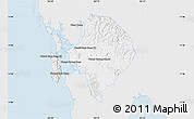 Silver Style Map of Koh Kong (DC), single color outside