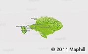 Physical Panoramic Map of Koh Kong (DC), cropped outside