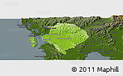 Physical Panoramic Map of Koh Kong (DC), darken