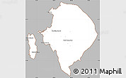 Gray Simple Map of Koh Kong (DC), cropped outside