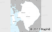 Gray Simple Map of Koh Kong (DC), single color outside