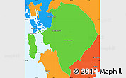 Political Simple Map of Koh Kong (DC)
