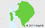 Political Simple Map of Koh Kong (DC), single color outside