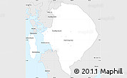 Silver Style Simple Map of Koh Kong (DC)