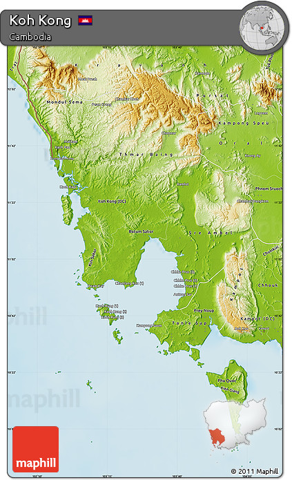 Physical Map of Koh Kong