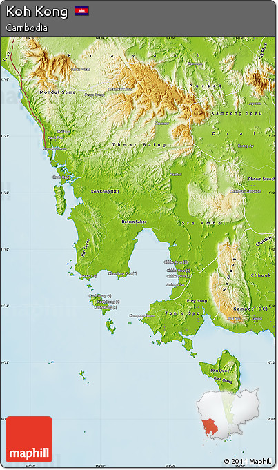 Physical Map of Koh Kong