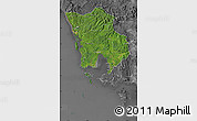 Satellite Map of Koh Kong, desaturated