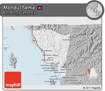 Gray 3D Map of Mondul Sema