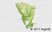 Physical 3D Map of Mondul Sema, cropped outside