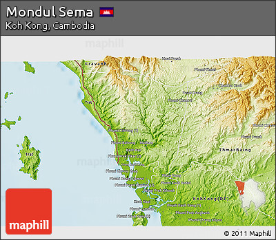 Physical 3D Map of Mondul Sema