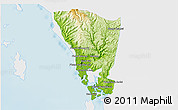 Physical 3D Map of Mondul Sema, single color outside