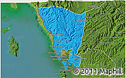 Political 3D Map of Mondul Sema, satellite outside