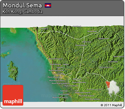 Satellite 3D Map of Mondul Sema