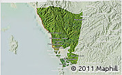Satellite 3D Map of Mondul Sema, lighten