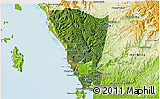Satellite 3D Map of Mondul Sema, physical outside