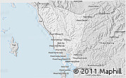 Silver Style 3D Map of Mondul Sema