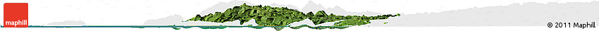 Satellite Horizon Map of Mondul Sema, single color outside