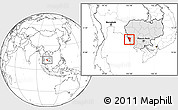 Blank Location Map of Mondul Sema, highlighted country