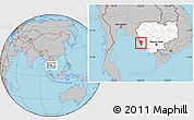 Gray Location Map of Mondul Sema, highlighted country