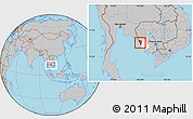 Gray Location Map of Mondul Sema, highlighted parent region