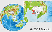 Physical Location Map of Mondul Sema, highlighted country, highlighted parent region, within the entire country