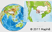 Physical Location Map of Mondul Sema, highlighted country, highlighted parent region