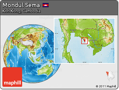 Physical Location Map of Mondul Sema, highlighted parent region