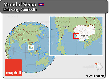 Savanna Style Location Map of Mondul Sema, highlighted country