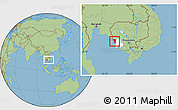 Savanna Style Location Map of Mondul Sema, highlighted parent region, within the entire country