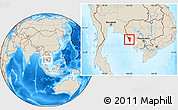 Shaded Relief Location Map of Mondul Sema, highlighted parent region