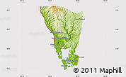 Physical Map of Mondul Sema, cropped outside