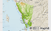 Physical Map of Mondul Sema, shaded relief outside