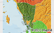 Satellite Map of Mondul Sema, political outside