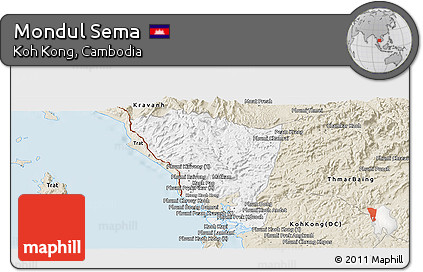 Classic Style Panoramic Map of Mondul Sema